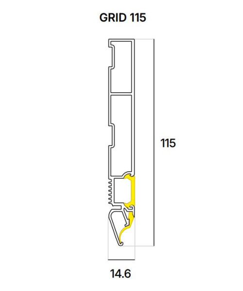 Конструкционный профиль INNOY Grid 115 (Инной Грид 11,5см), 2м
