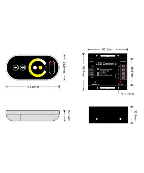 Диммер/Контроллер для ленты RF-MIX-RS-12A